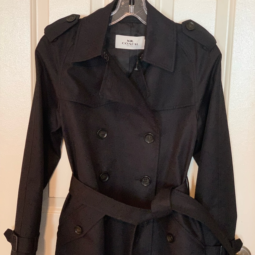 Coach Double Breasted Mid Trench